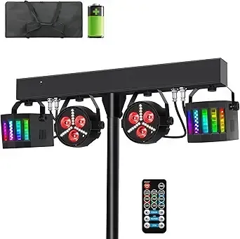 Wireless Party Bar DJ Light Kit with Stand
