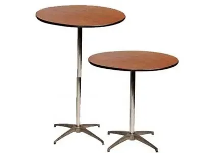 30" Round Wood Cocktail Table (30" or 42" High)