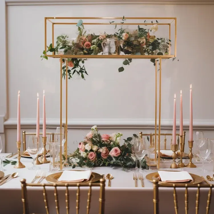 Gold Metal Bridge Centerpiece