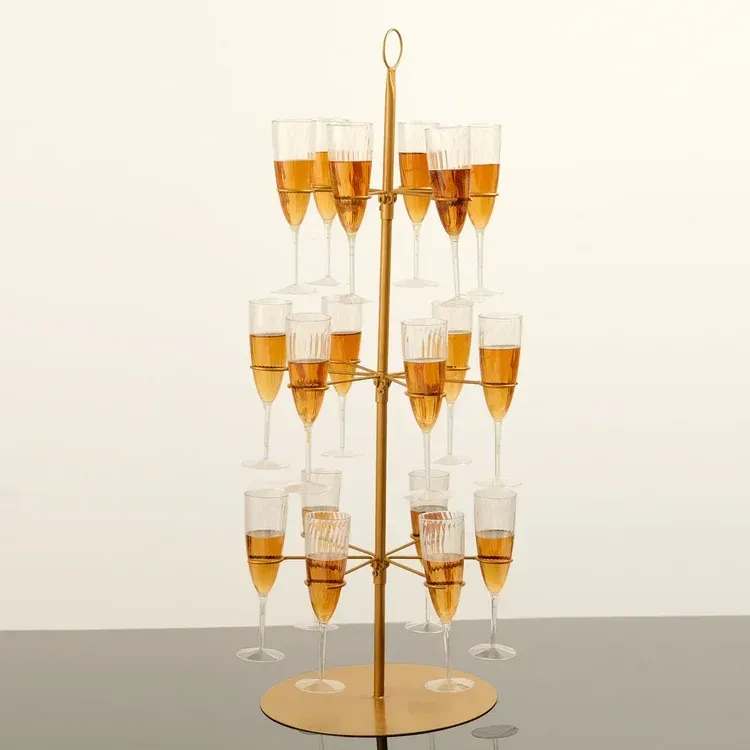 Gold 3 Tier Stemware Tree