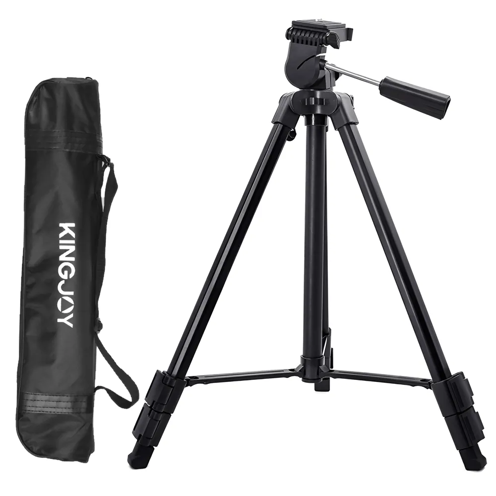 Tripé Kingjoy VT-910 com Cabeça Panorâmica 360° para Câmeras e Filmadoras