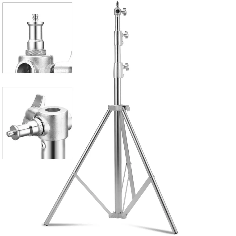 Tripé de Iluminação Light Stand SL280 Aço Inox Amortecimento de Ar (2.8 Metros)