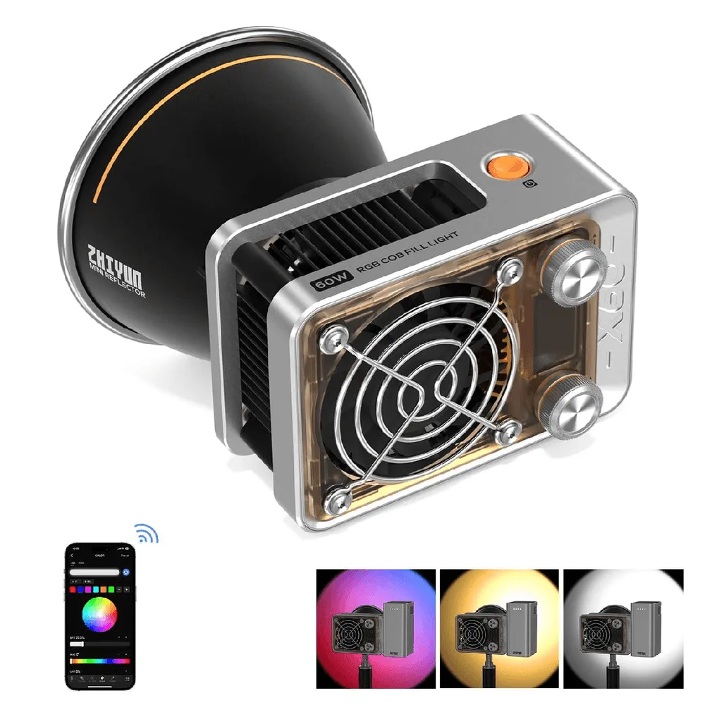 Iluminador Led Pocket Zhiyun MOLUS X60 RGB COB Light 60W Standard