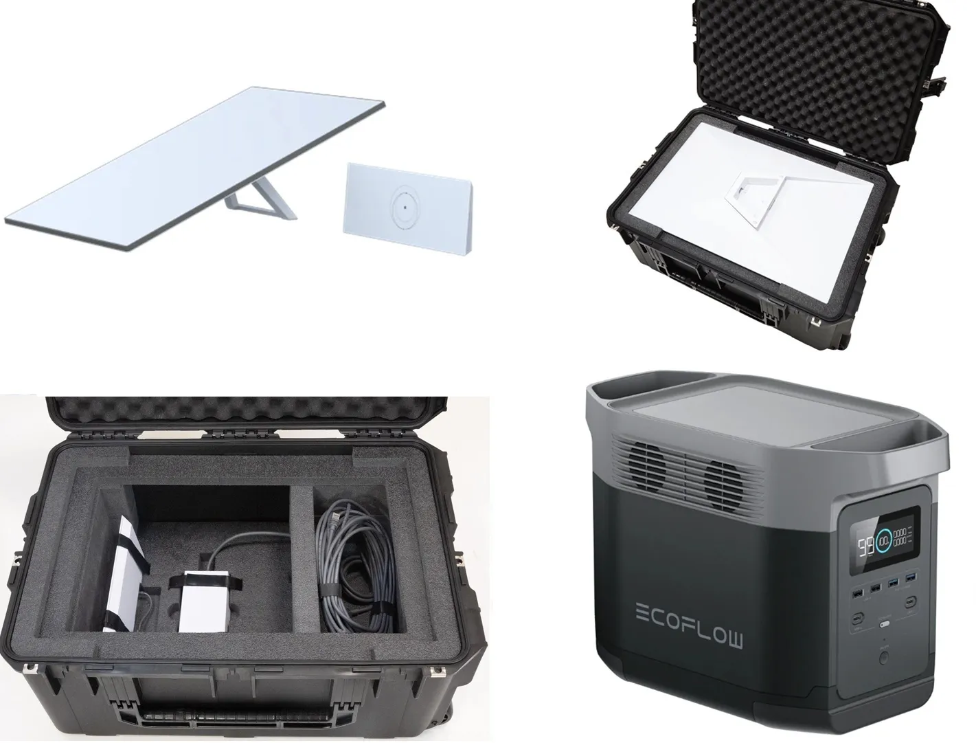 Starlink Rentals Los Angeles - Package with EcoFlow Delta Battery