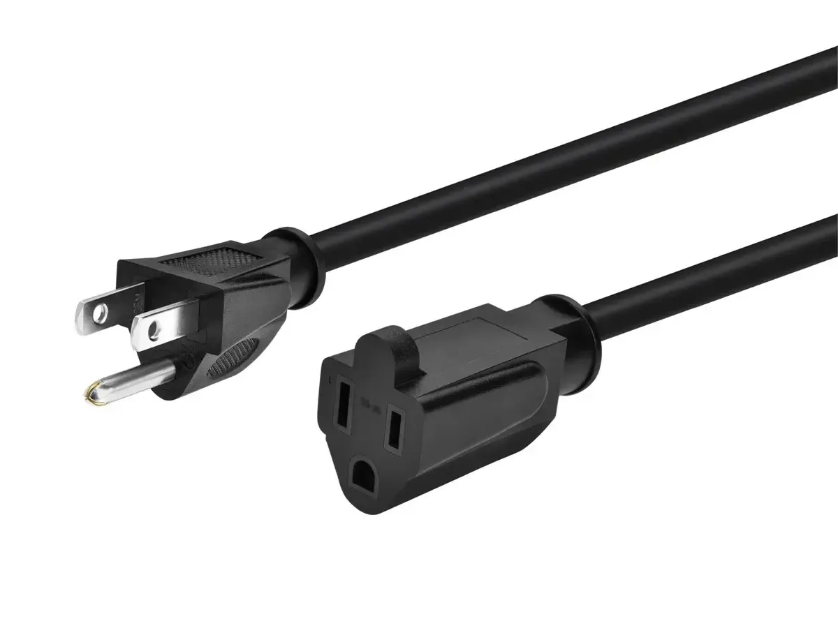 50' Black Extension Cord