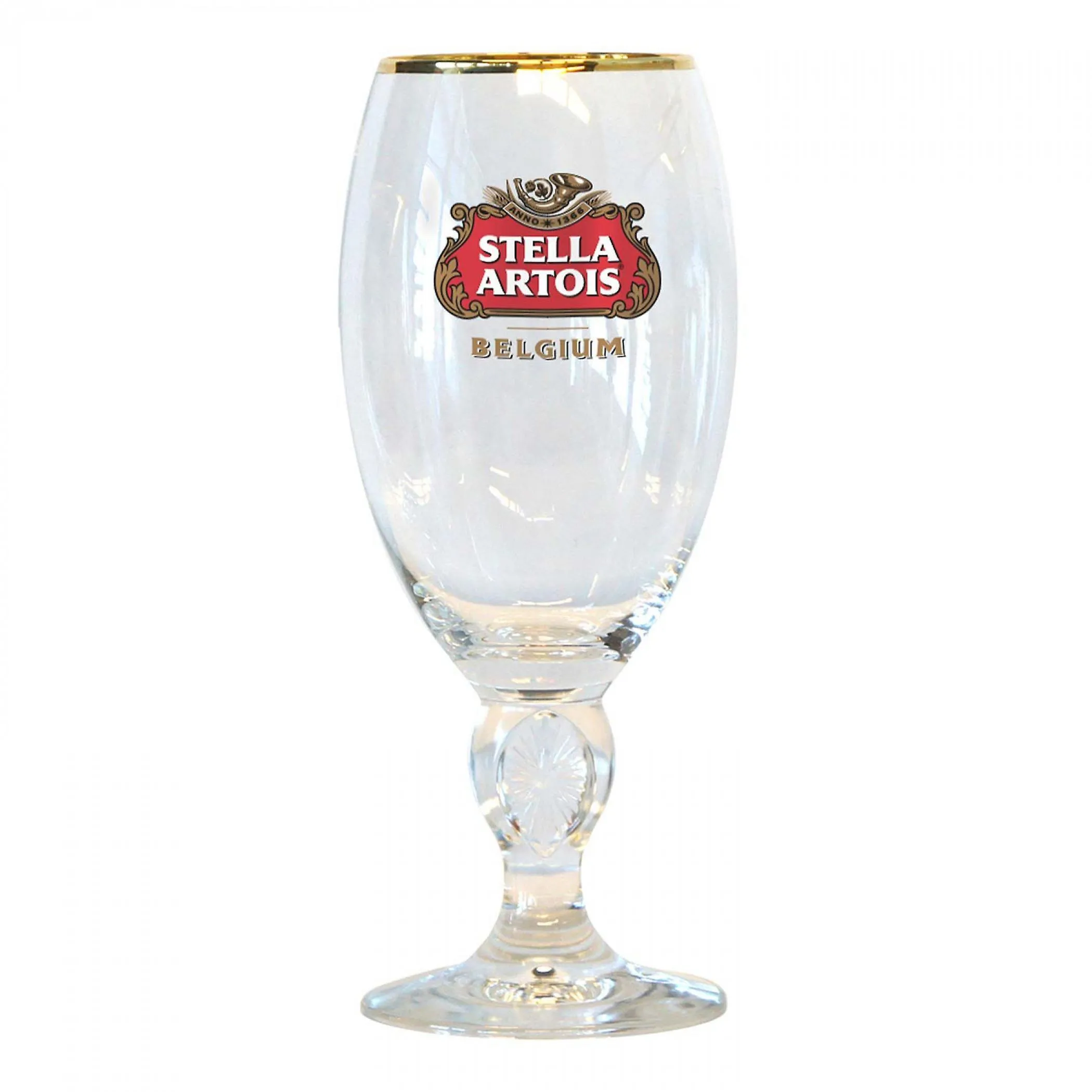 Stella Artois Glas op voet