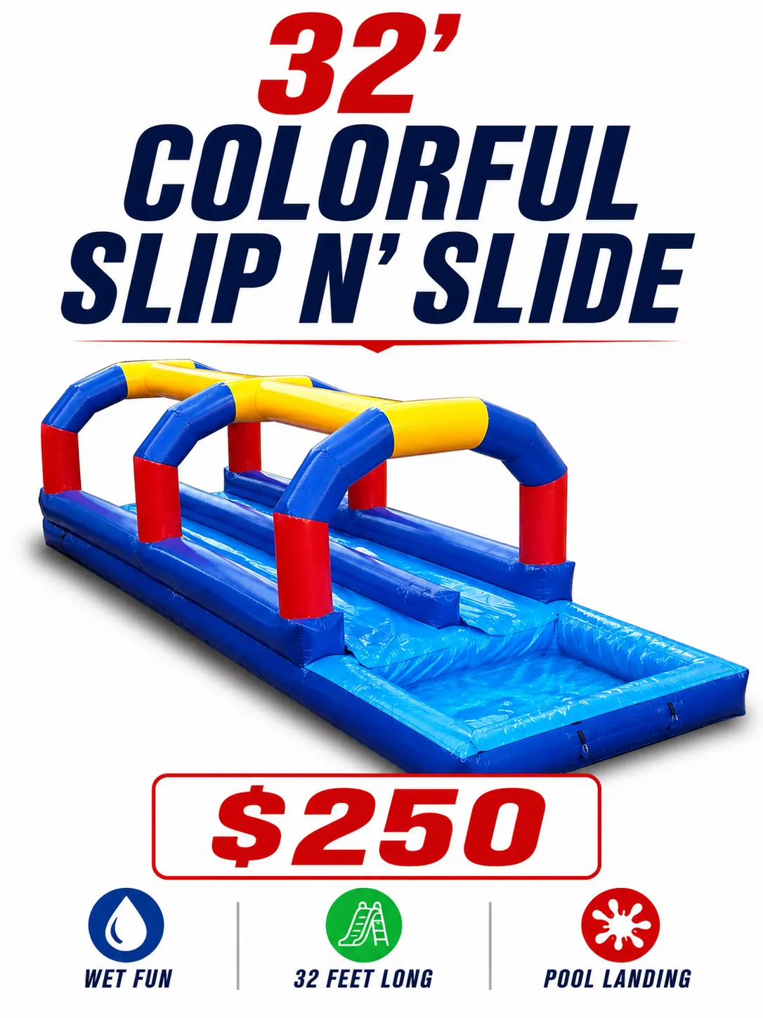 32' COLORFUL SLIP N' SLIDE