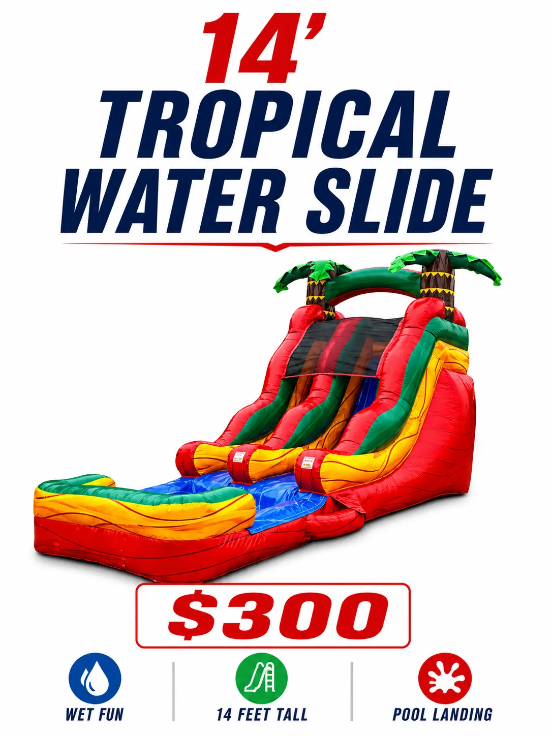 14' TROPICAL WATER SLIDE