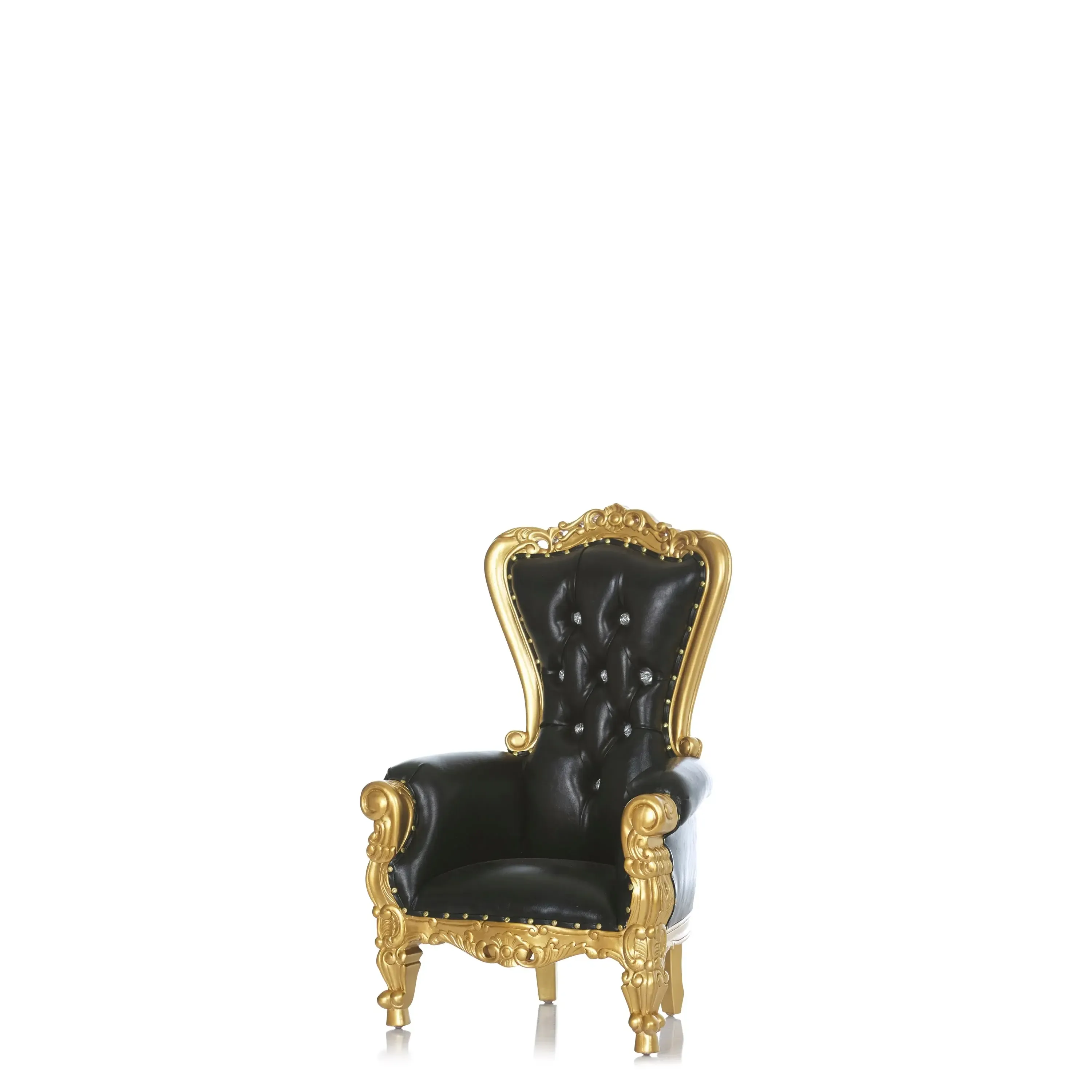 Black/Gold Luxe Kids Throne Chair 
