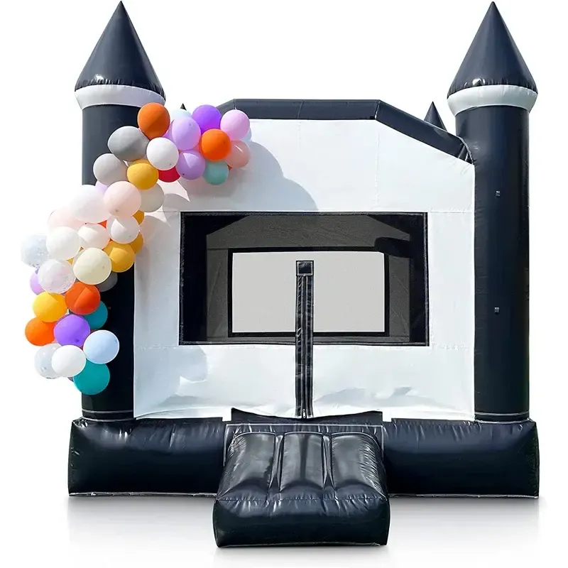 Modern Black and White Bounce House 