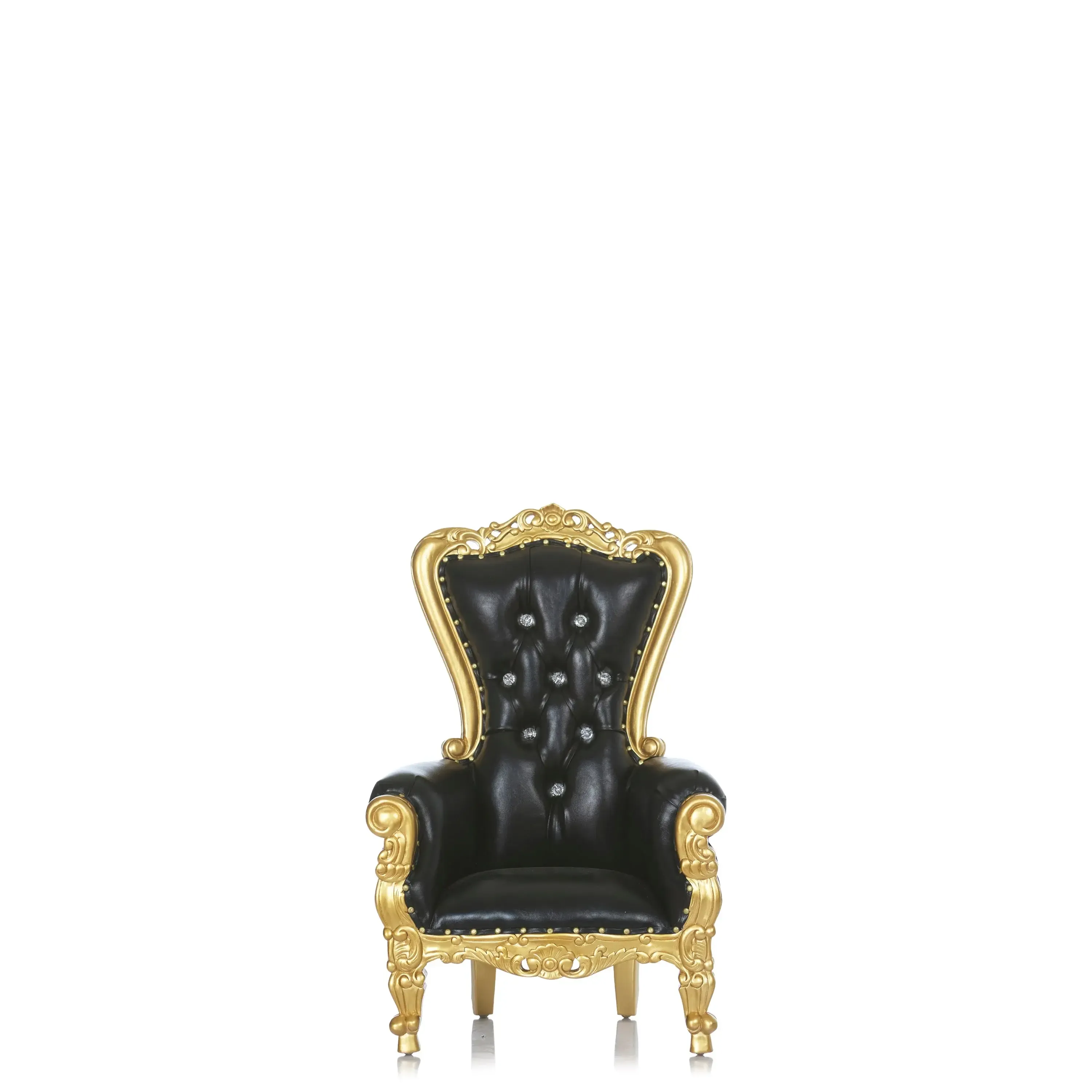Black/Gold Luxe Kids Throne Chair 