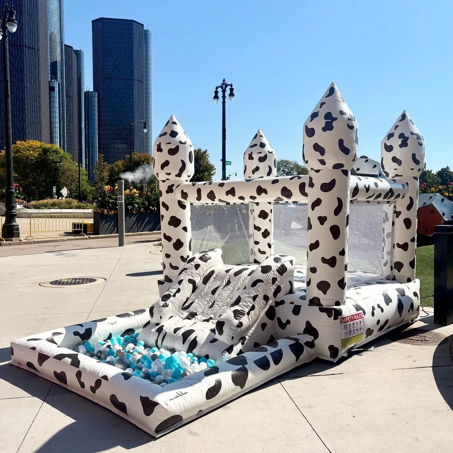 Rodeo/Cow Themed Bounce House with Slide and Ball Pit 