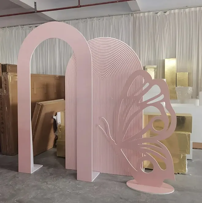 Pink Hollow And Ripple Backdrop Butterfly Package 