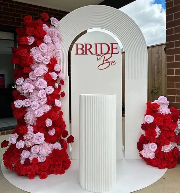Red Rose Cascade Backdrop Set