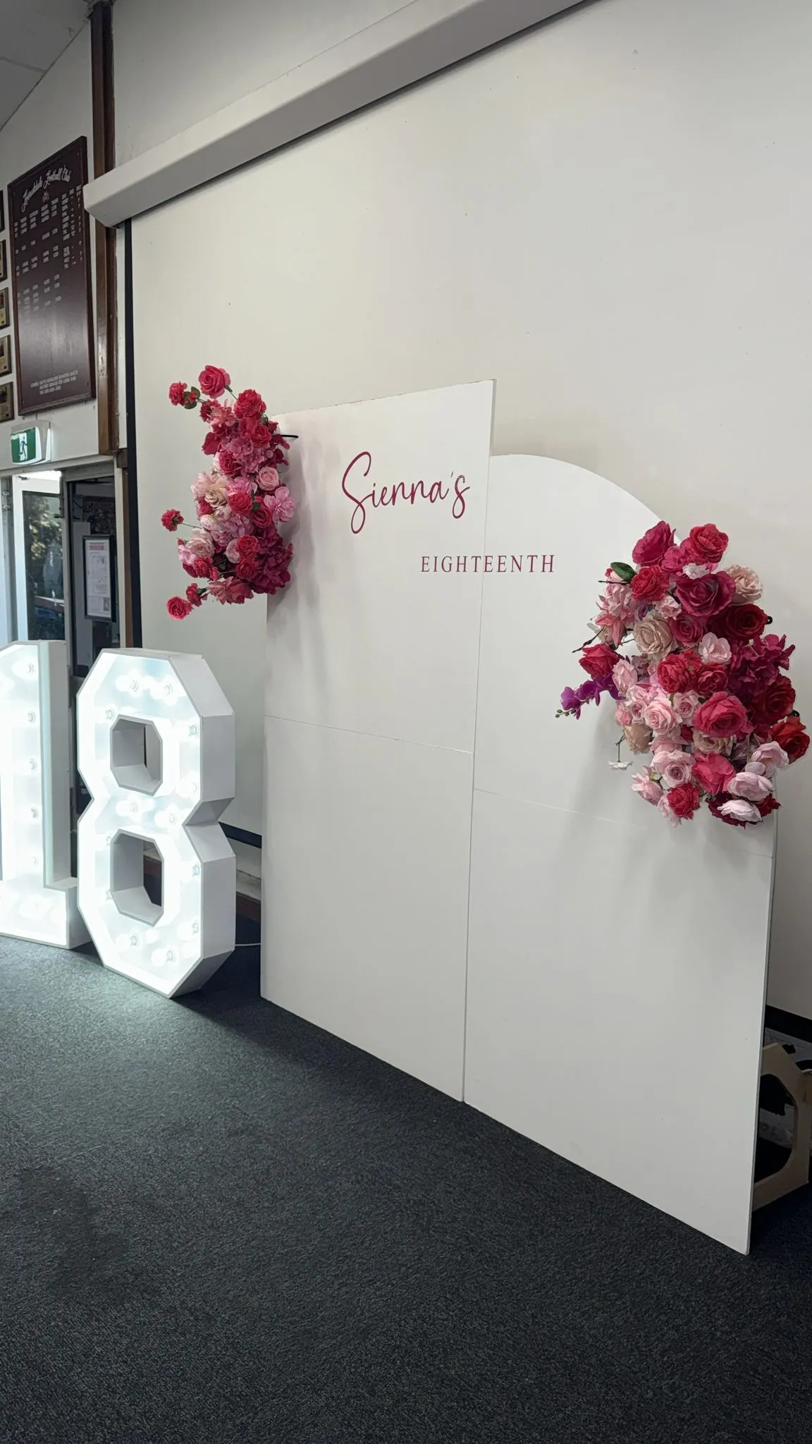 White Rectangle and Half Arch Backdrop Package