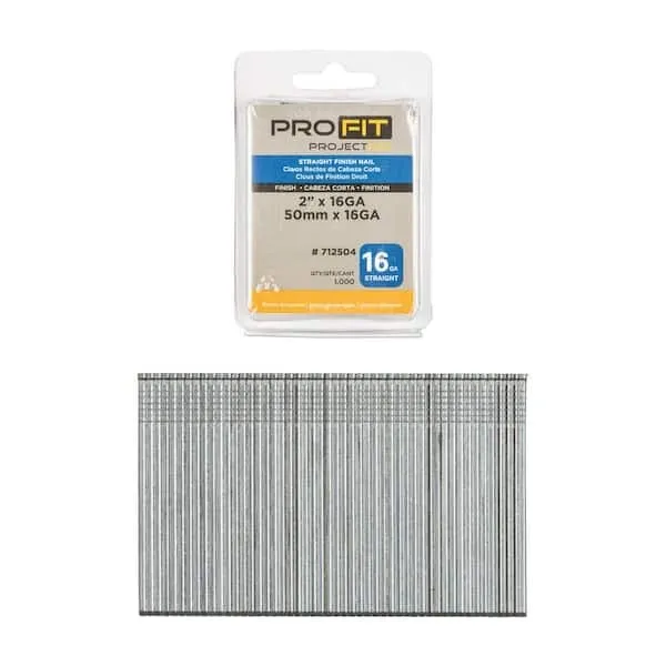 16GA Finish Nails (50 Nails per Strip)