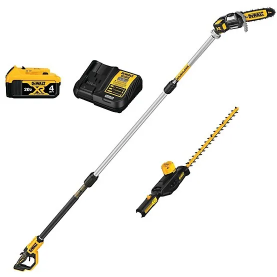 Dewalt 20V Pole Saw & Hedge Trimmer + Battery + Charger