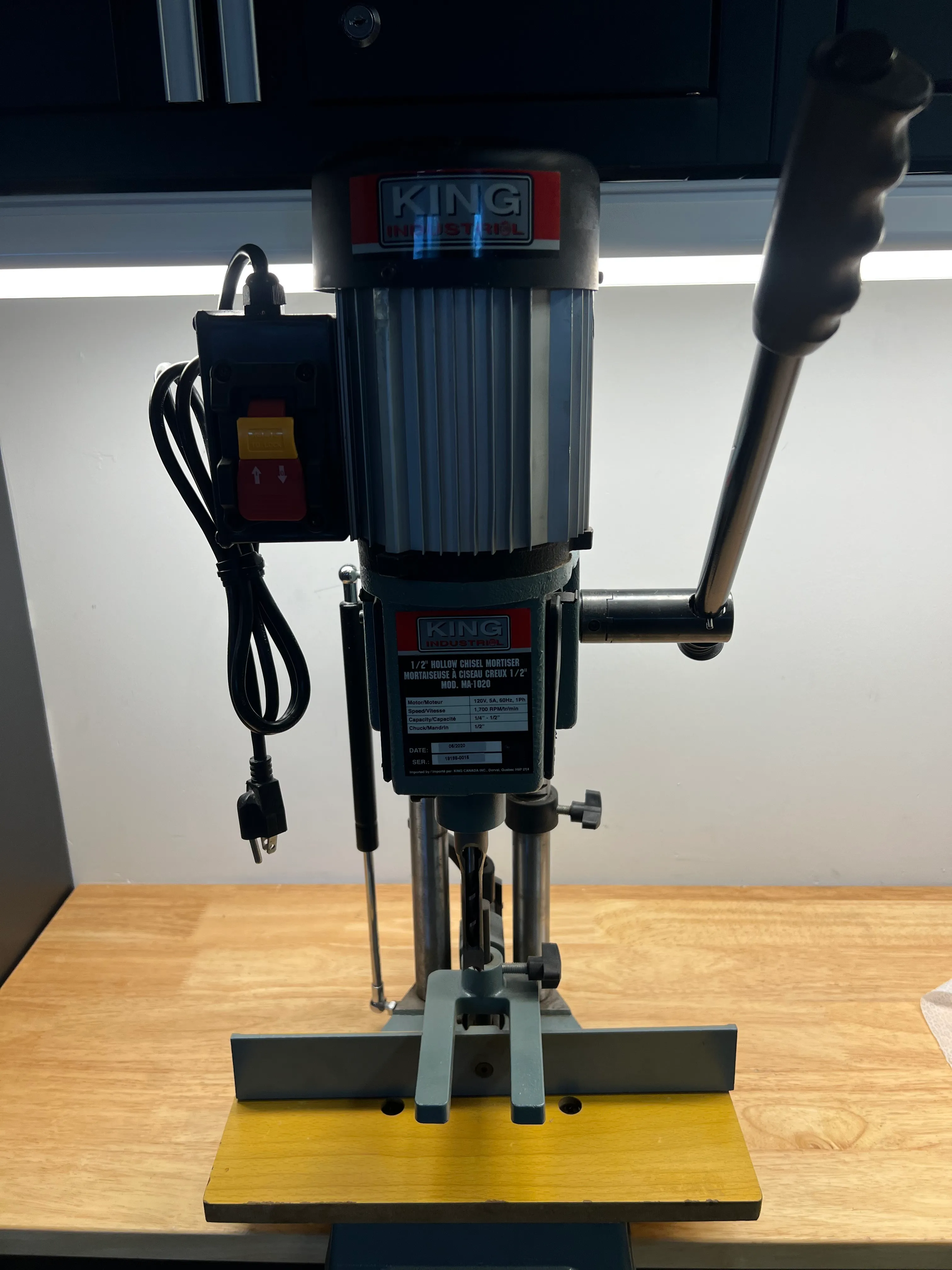 King Industrial Corded 1/2" Hollow Chisel Mortiser MA-1020