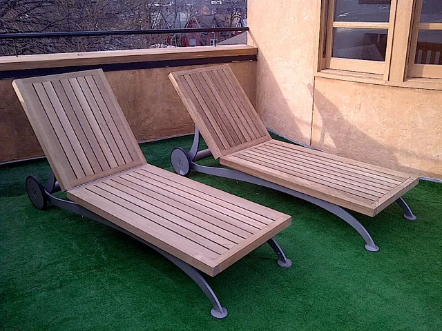 Teak Deck Chaise Lounge