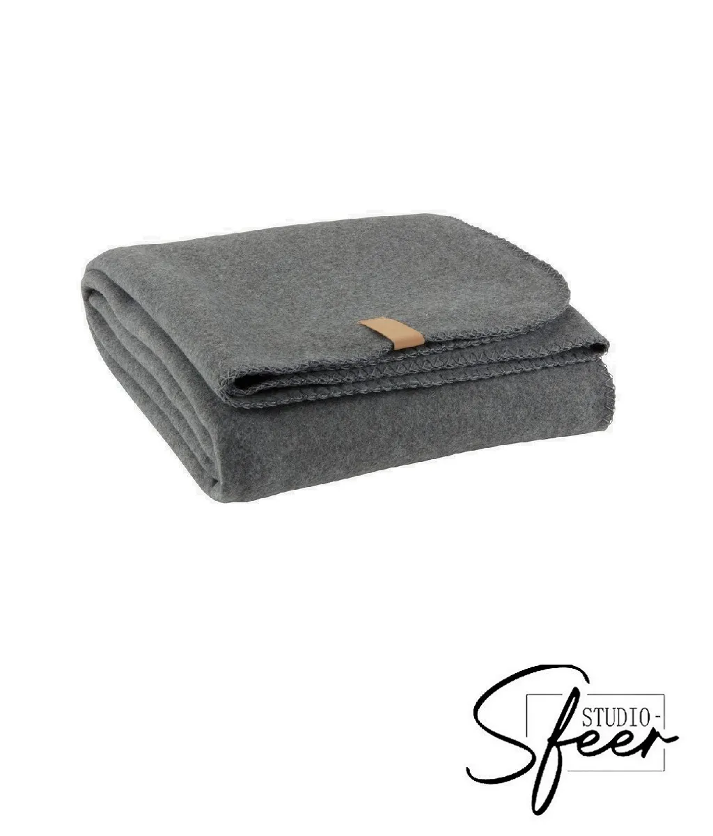 Fleecedeken - antraciet grijs