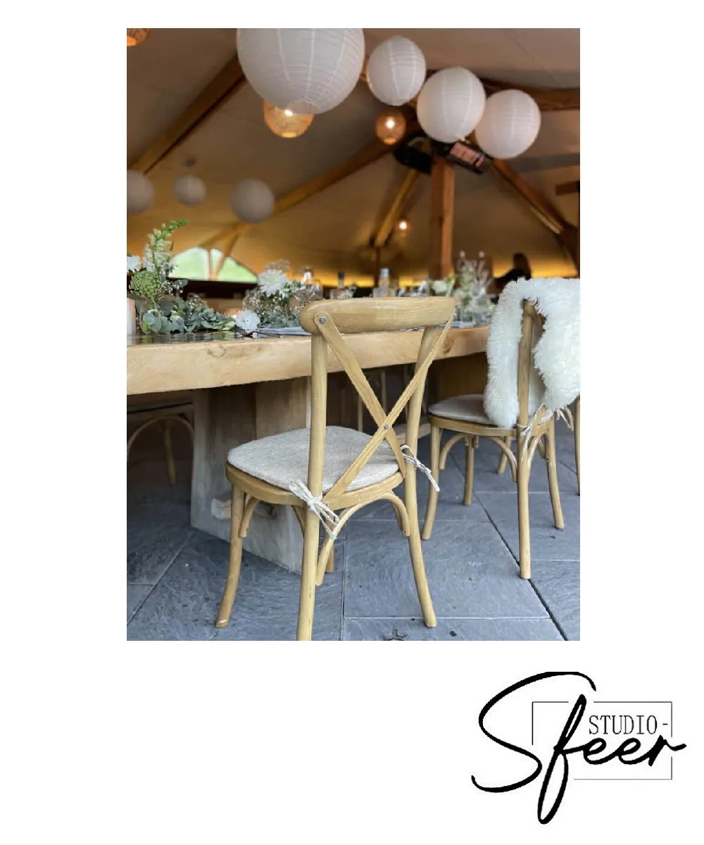 Crossback stoel + kussen