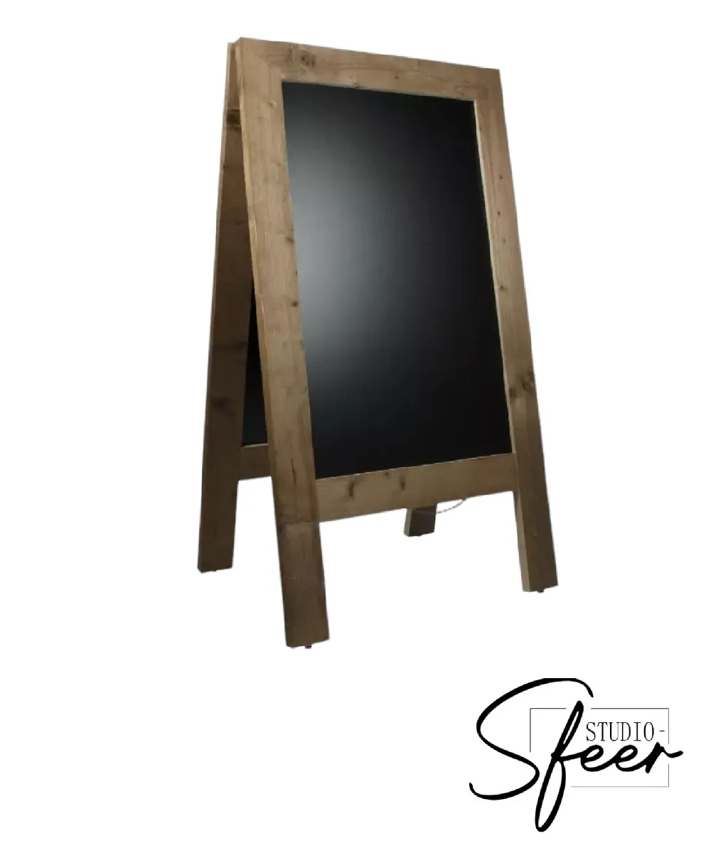Krijtbord - stoepbord steigerhout groot