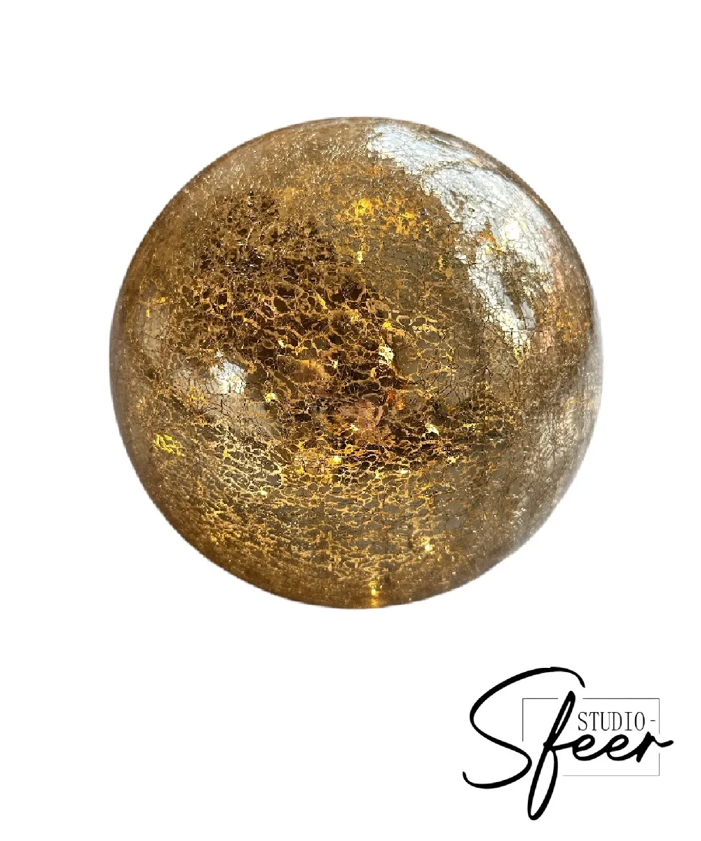 Kerstbal - led / goud groot