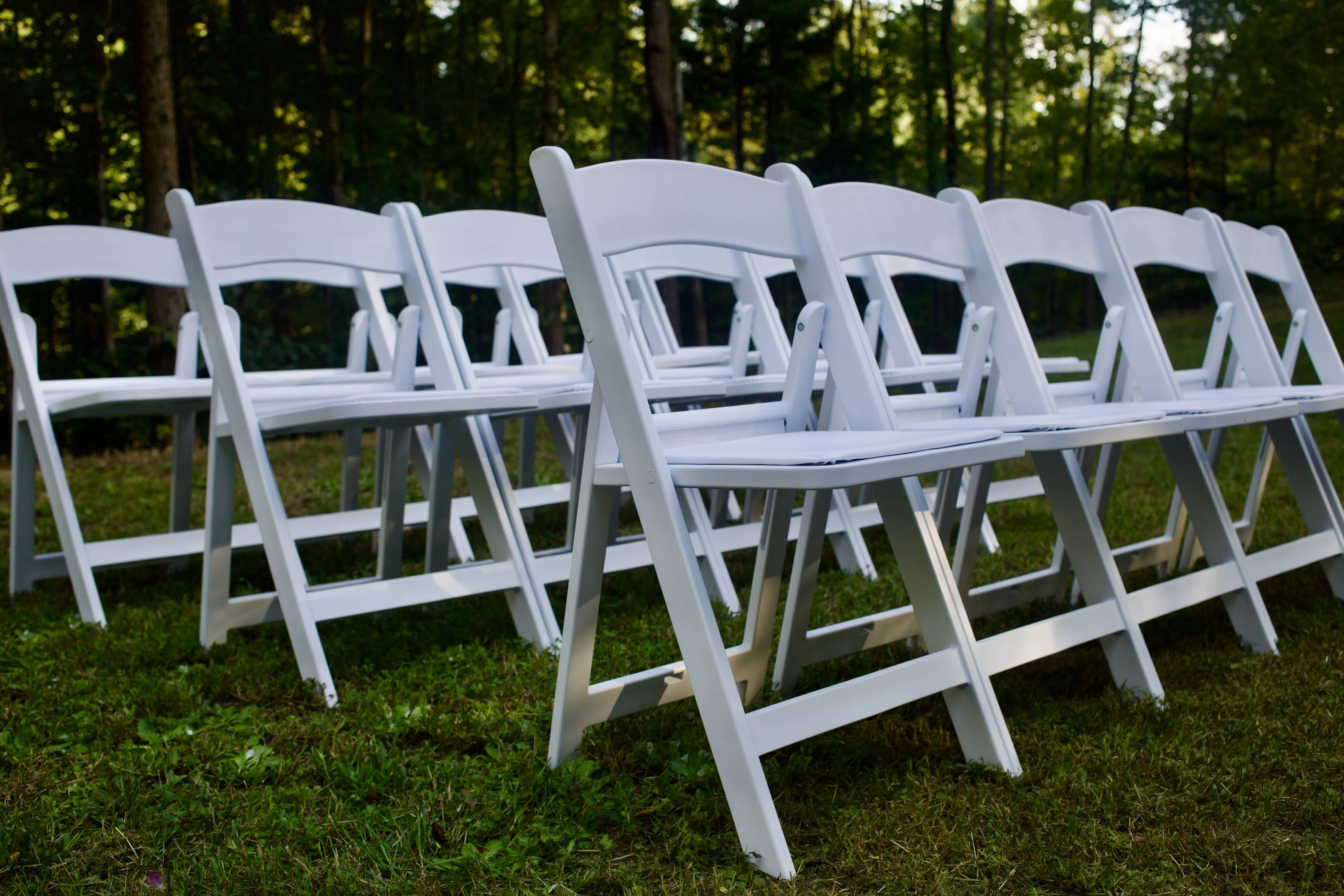 White Resin Folding Chair