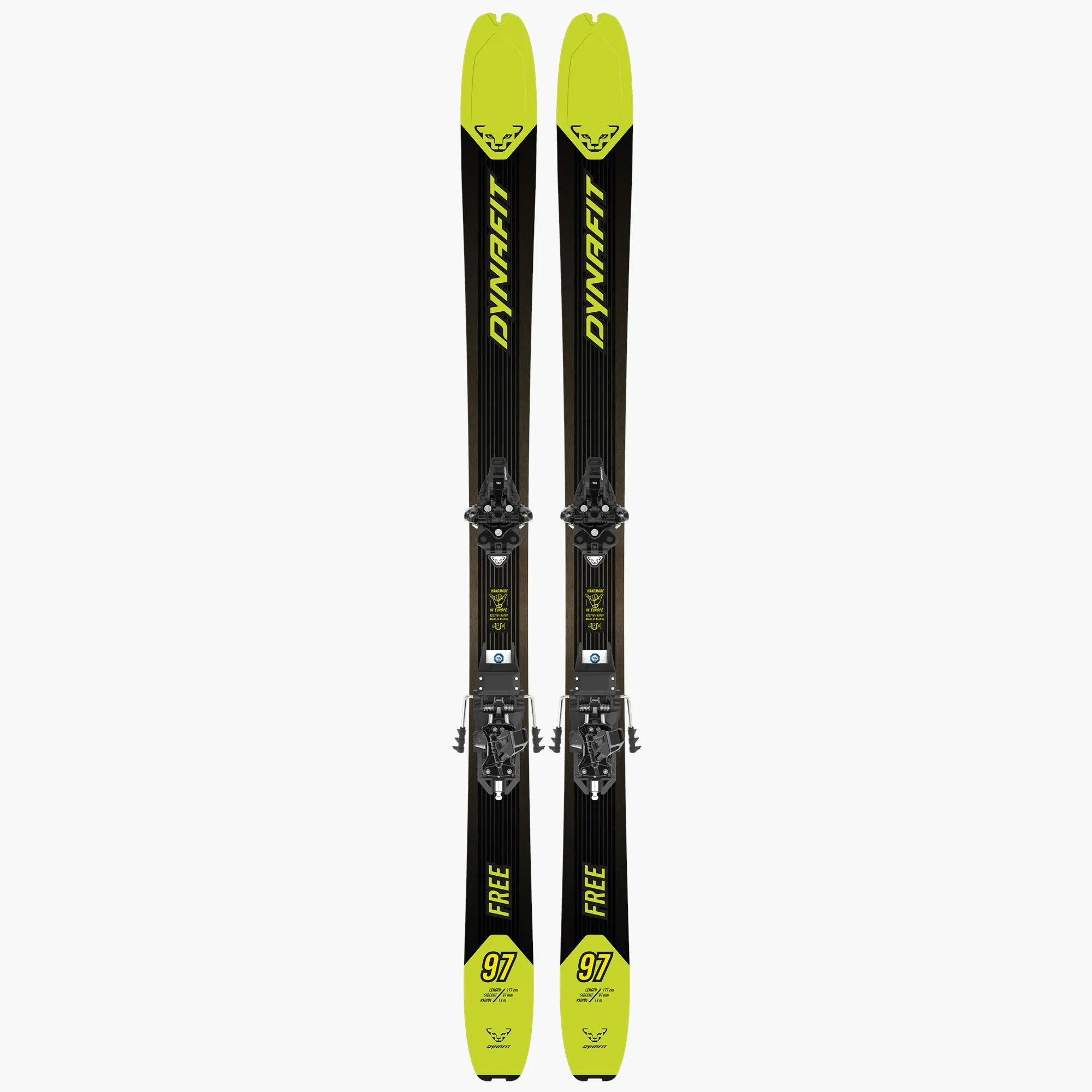 Ensemble skis DYNAFIT FREE 97mm avec peaux et pôles