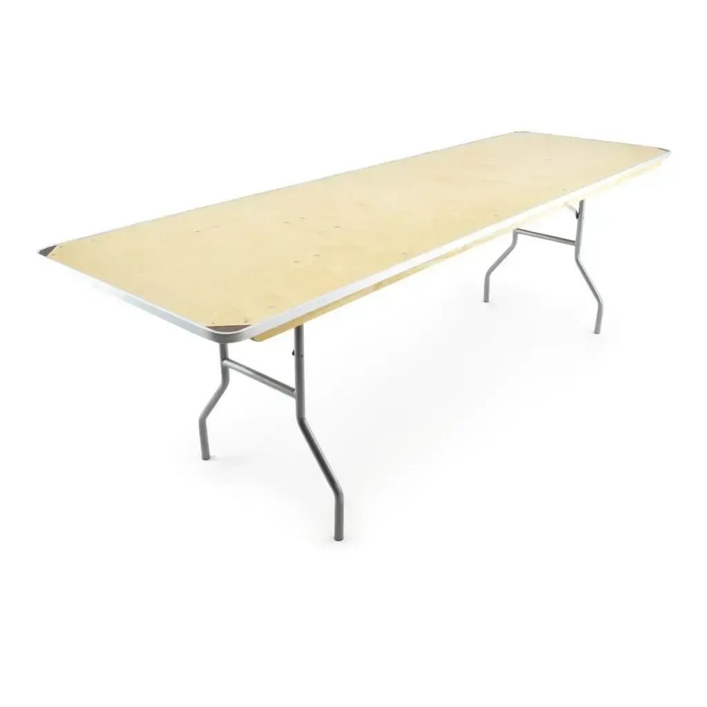 Heavy Duty Birchwood Folding Banquet Table - 8' x 30''
