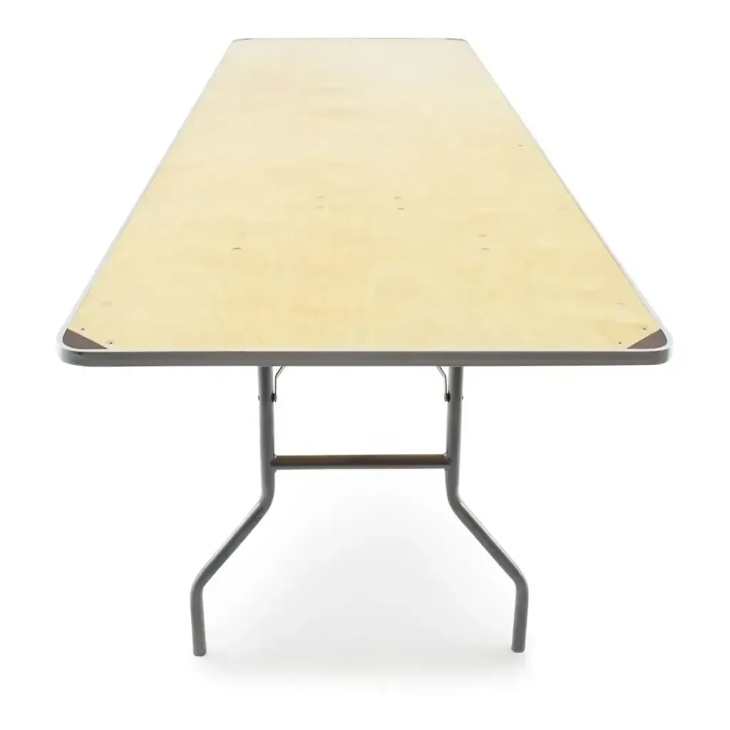 Heavy Duty Birchwood Folding Banquet Table - 8' x 30''