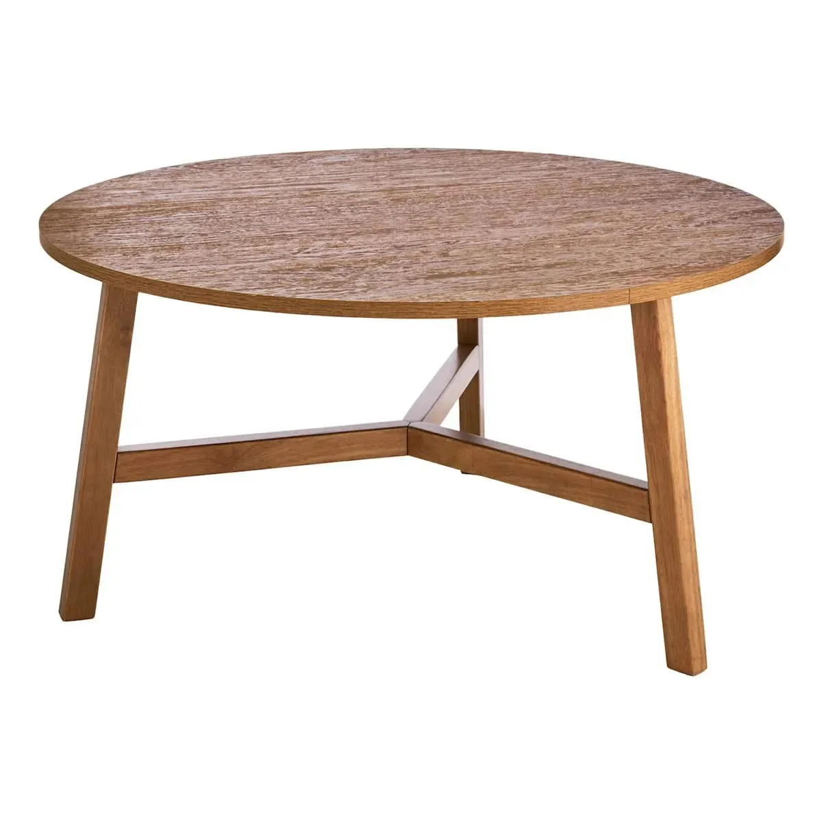 36" Round Medium Wood Tone Coffee Table