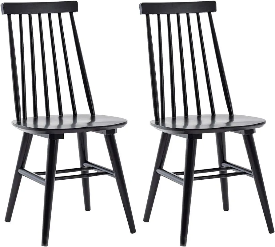 Black Wood Windsor Dining Chairs