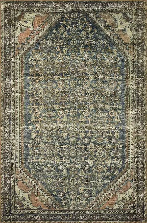 8x10 Denim & Clay Washable Rug