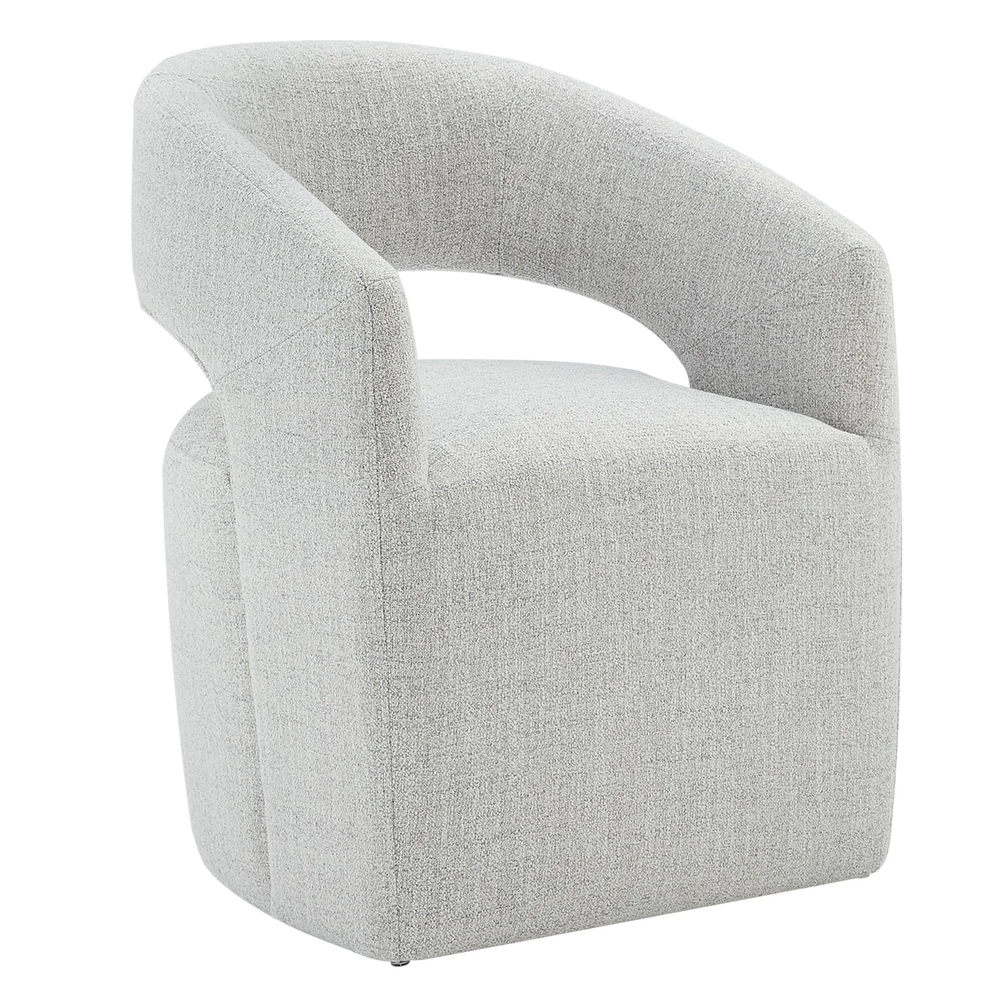 Set of 2 - Modern Upholstered Barrel Dining Chair
