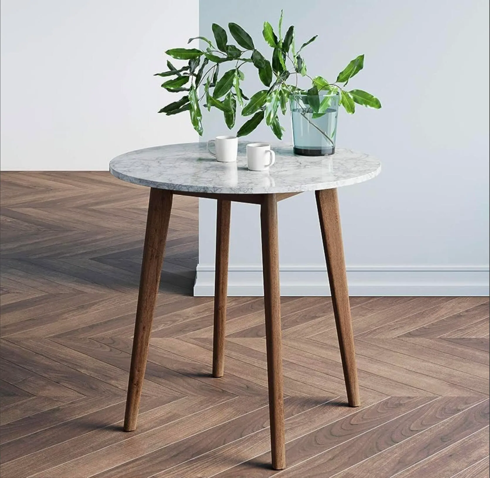 32" Faux Marble Bistro Dining Table - Seats 2-3