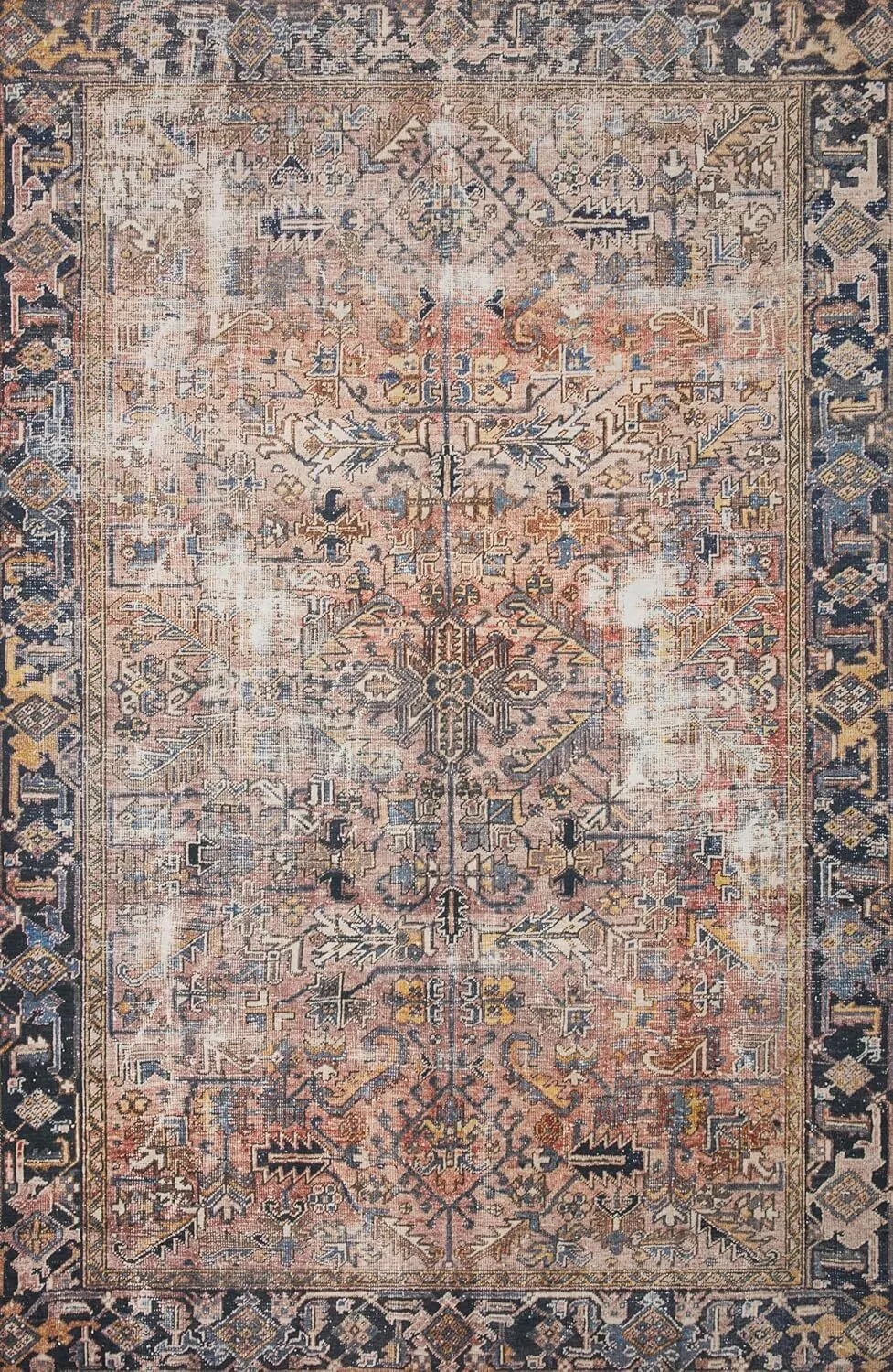 9x12 Terracotta Multi Washable Rug