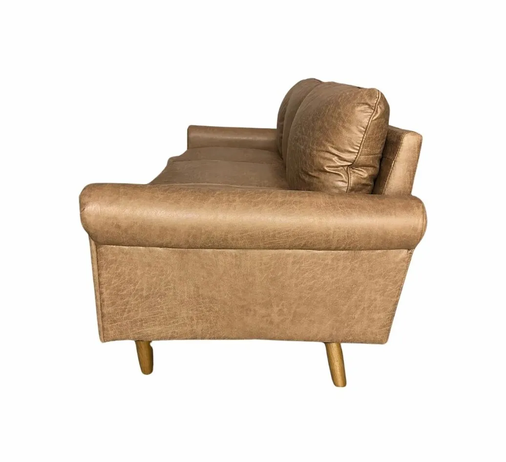 Small Brown Suede Sofa