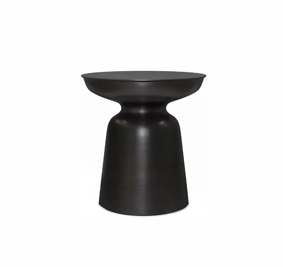 Dark Bronze Metal Side Table