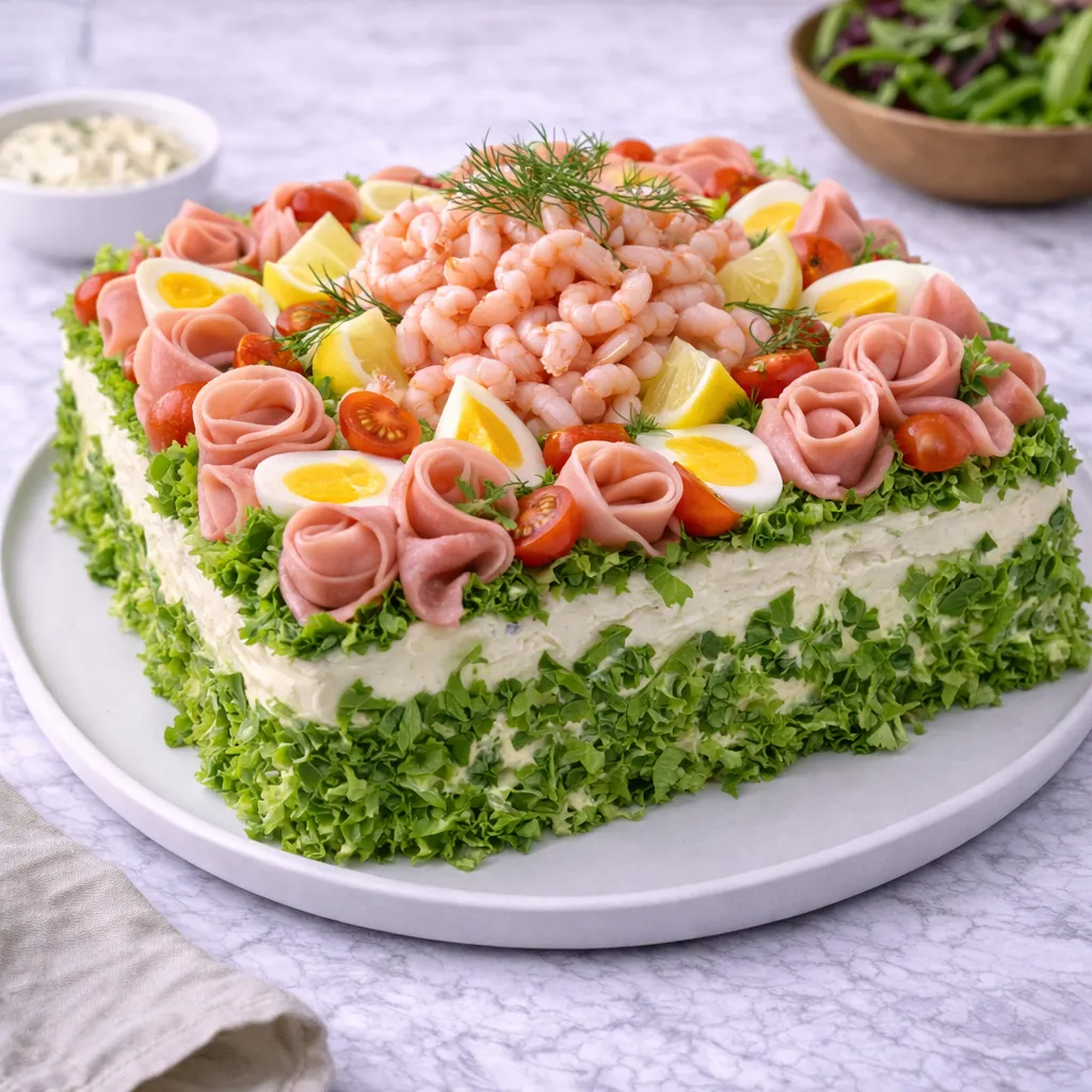 Smörgåstårta - Skinka/Räkor