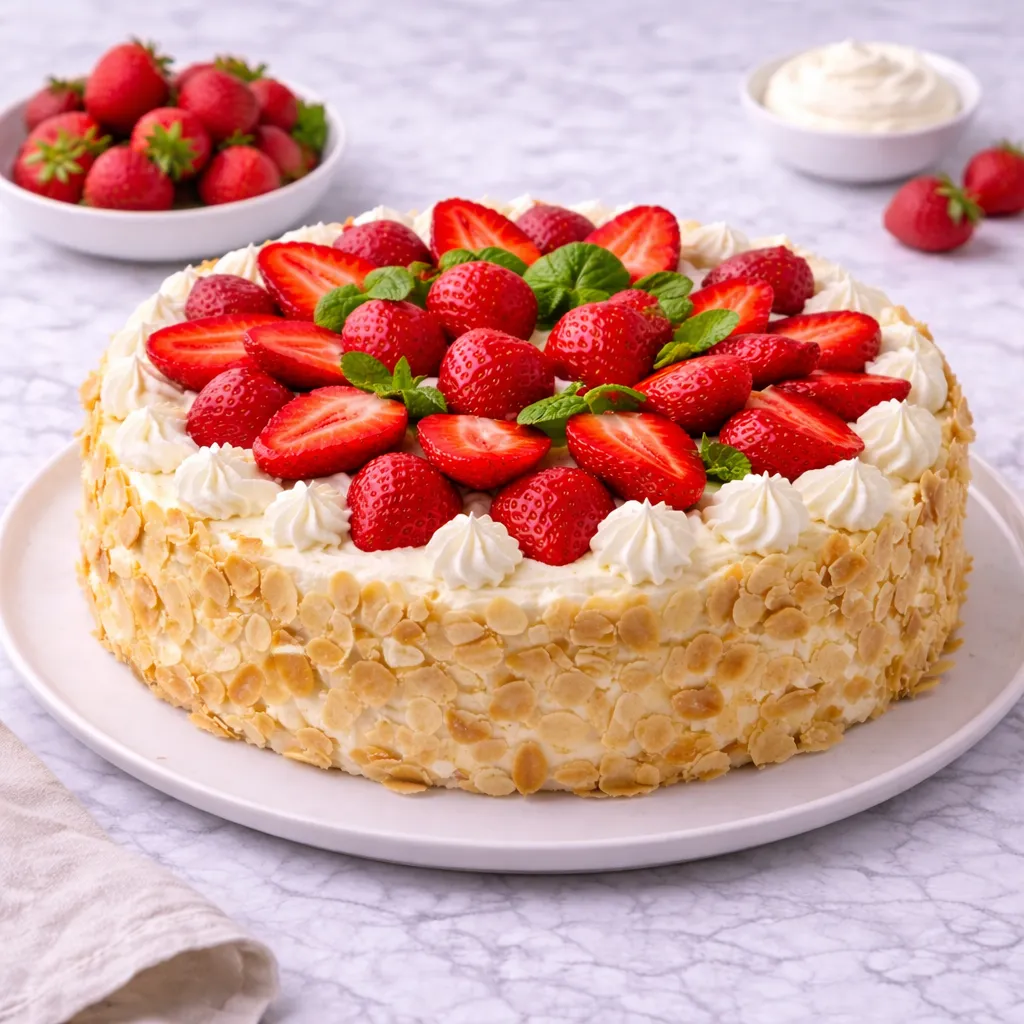 Tårta - Jordgubbstårta