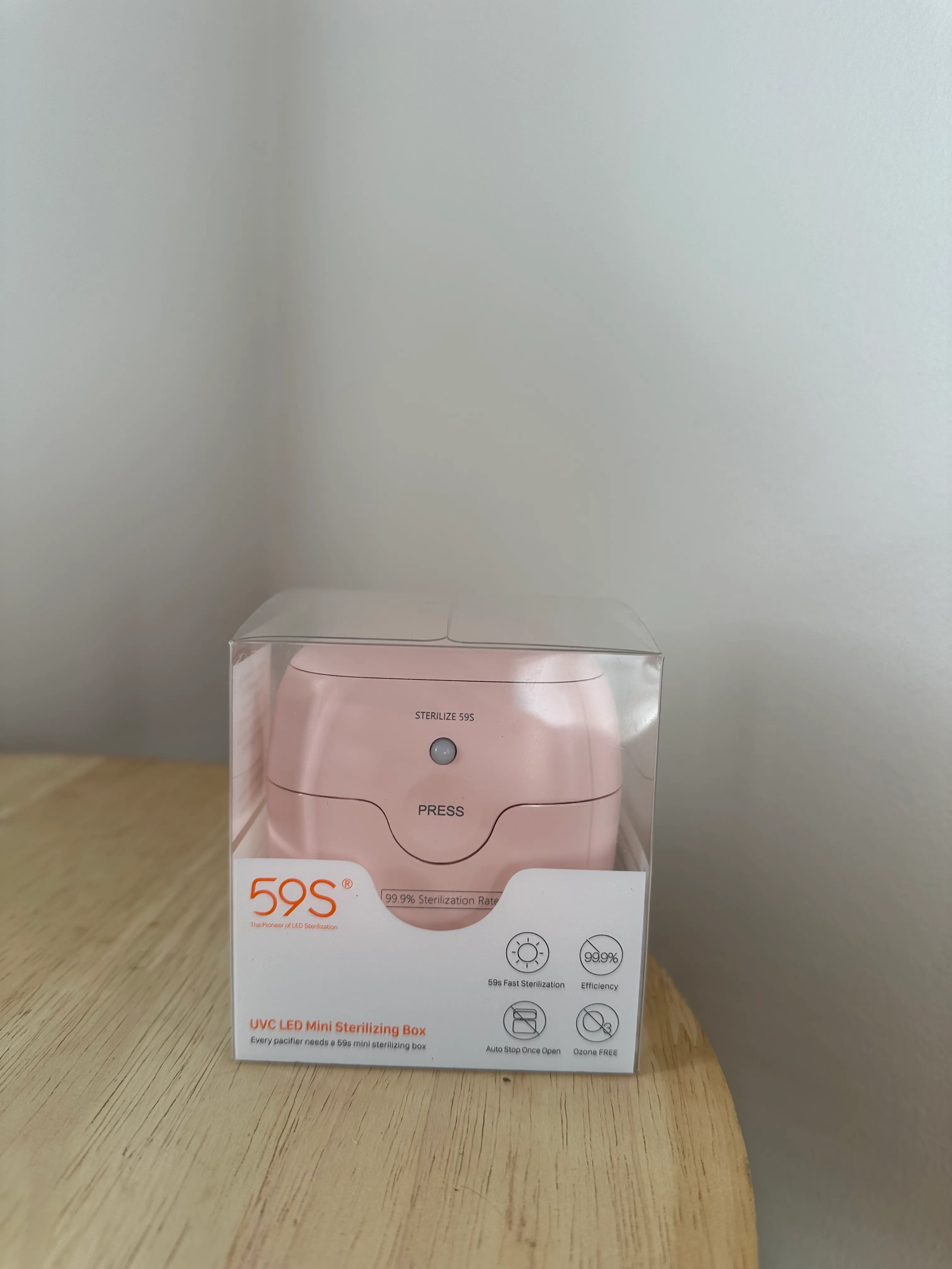 59S Mini Sterilizer Box S6 for Baby Pacifier – Pink