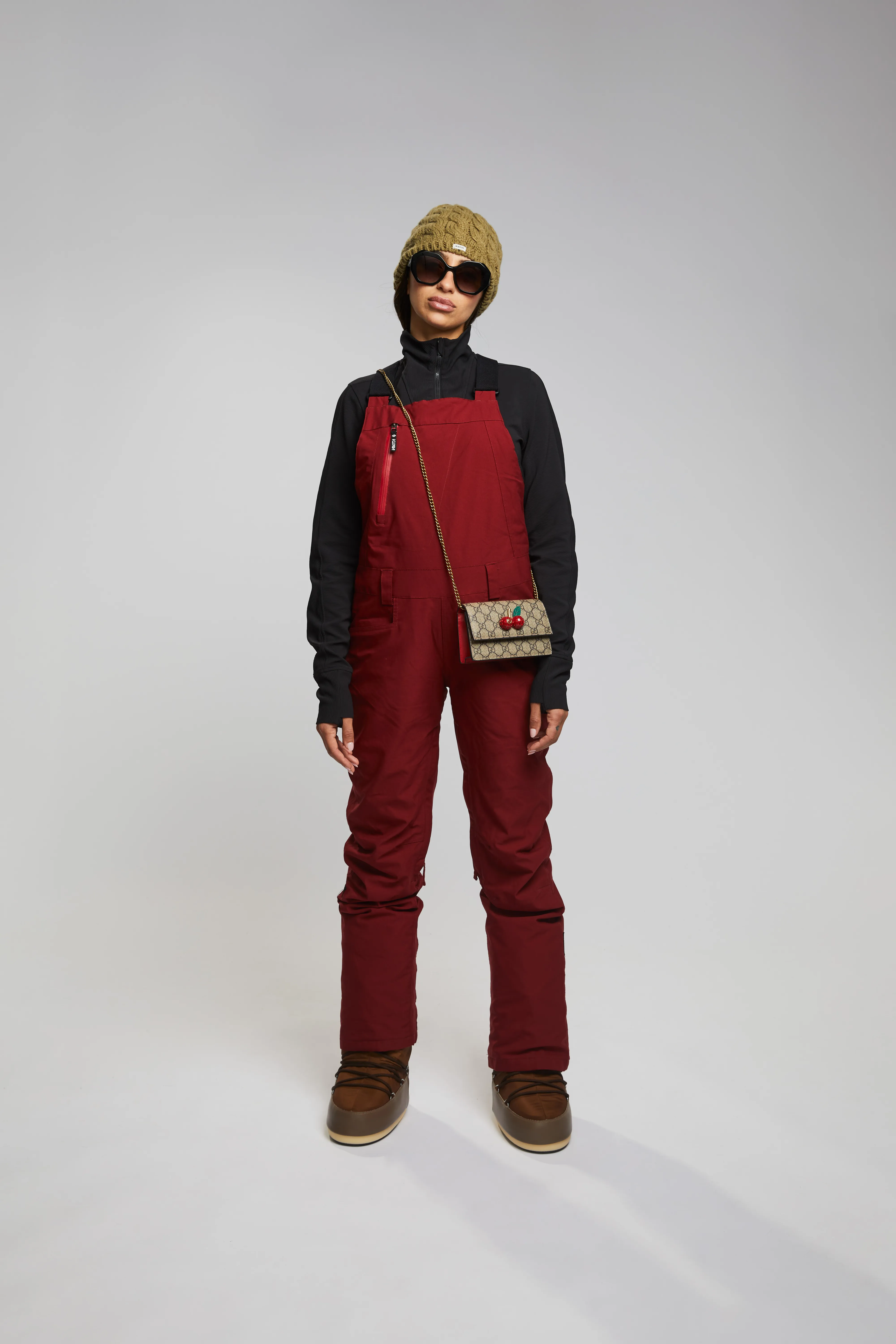 Burton Avalon Bib Softshell Snowboard Red - Size M