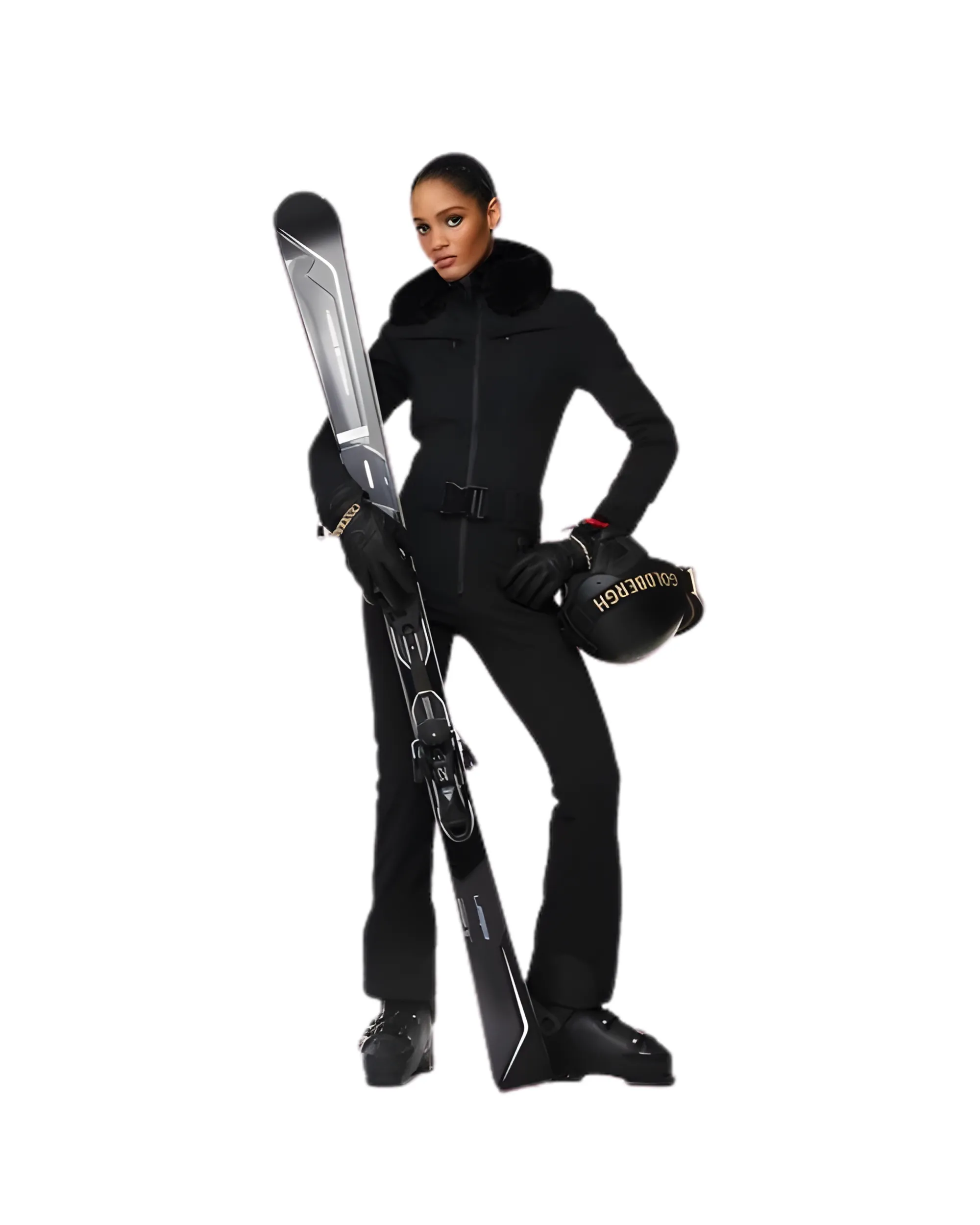 GOLDBERGH <br> BLACK PARRY SKI SUIT BLACK 6 and 8  <br> RRP $2200