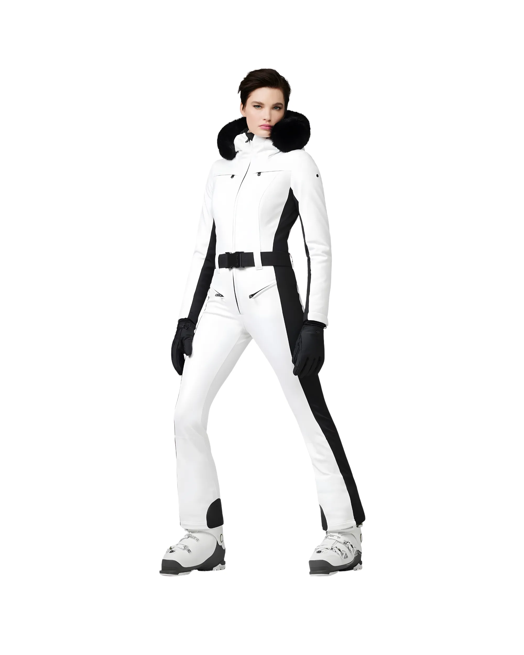 GOLDBERGH <br> PARRY SKI SUIT FAUX BORDER WHITE Size 6 <br> RRP $2200