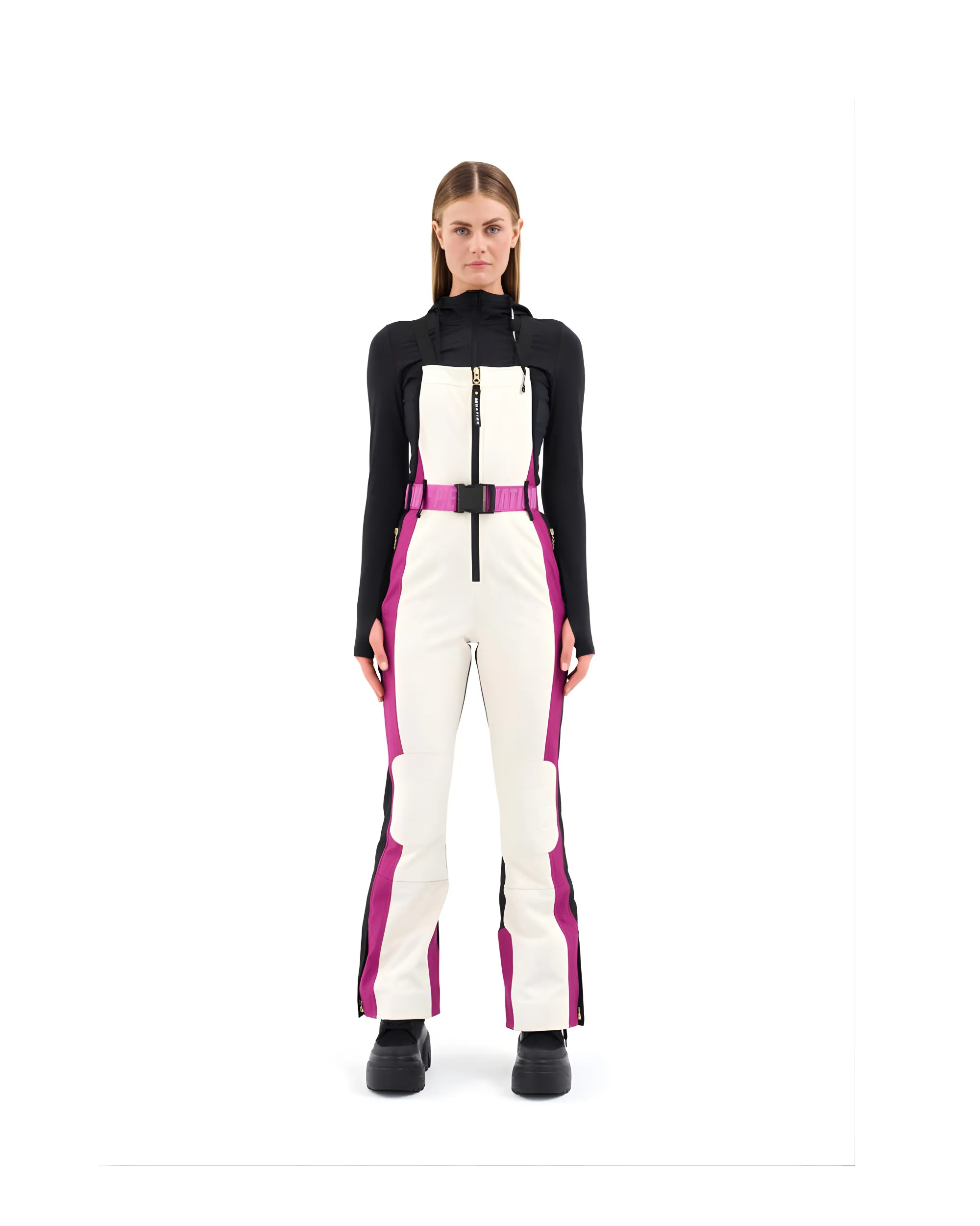 PE NATION <br> ST. MORTIZ BOILER SUIT IN PEARLED IVORY Size S <br> RRP $912