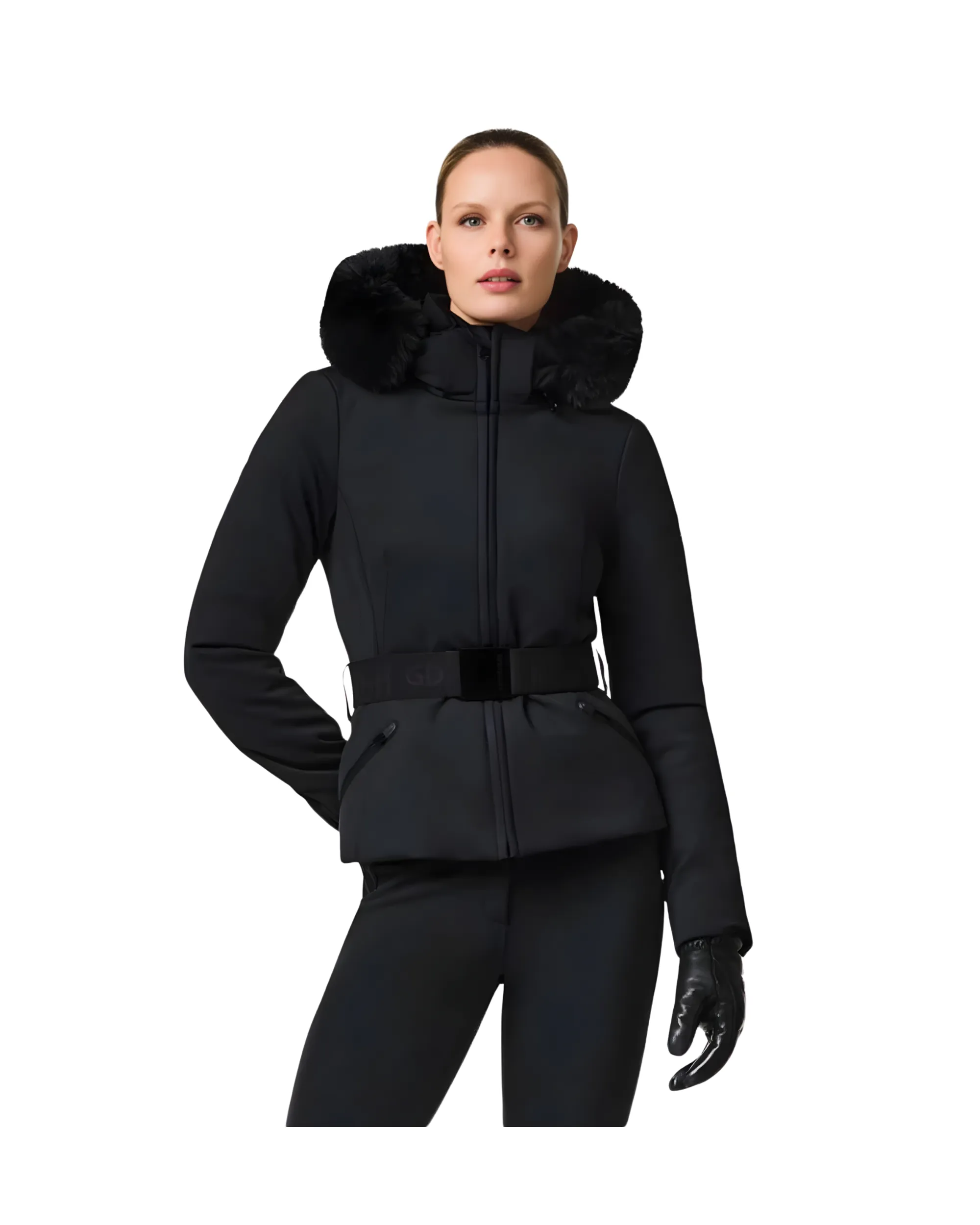 GOLDBERGH <br> HIDA SKI JACKET FAUX BORDER BLACK 6 <br> RRP $1800