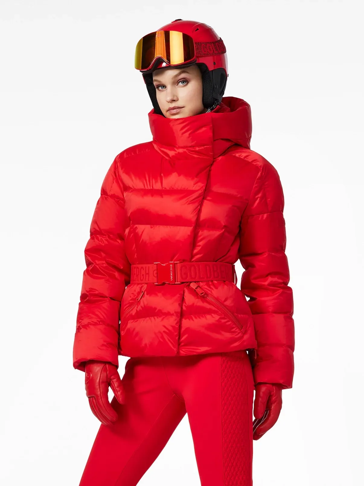 GOLDBERGH <br> RED BEA SKI JACKET RED 8 <br> RRP $1500