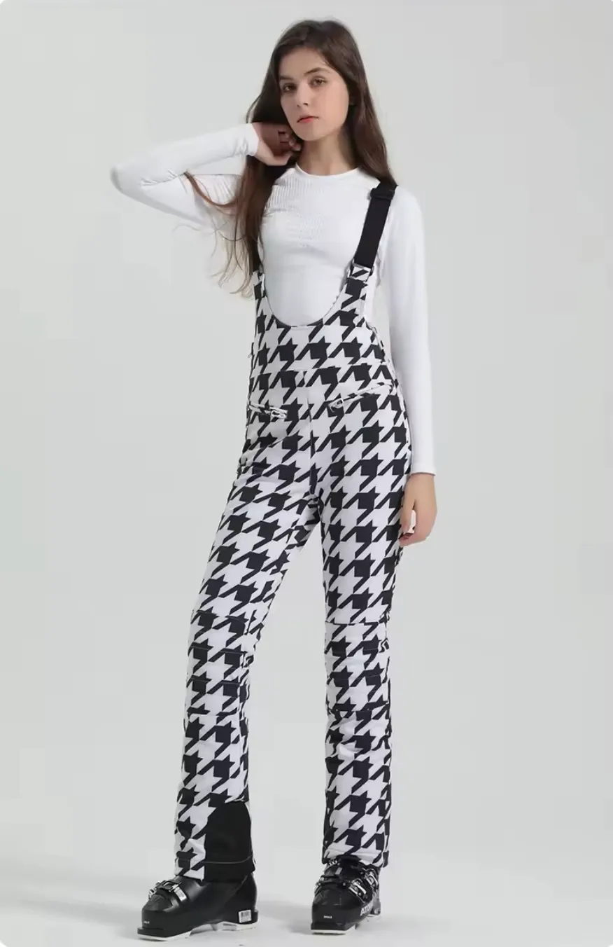 GSOU SNOW <br> HOUNDSTOOTH SKI PANTS 6/8 <br> RRP $900