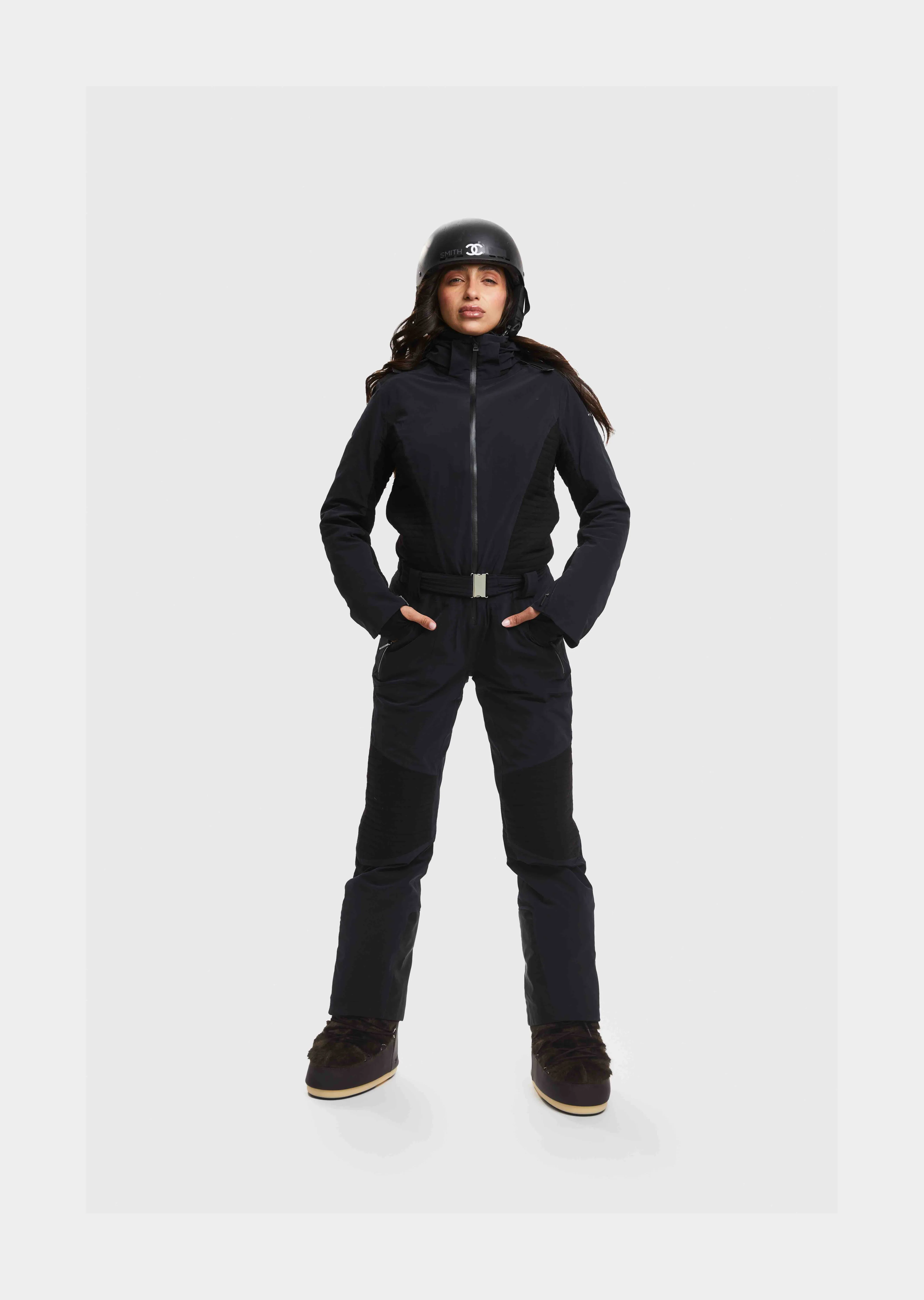 TJUS LORO PIANA <br> NAVI BLUE & BLACK SKI SUIT Size 38 <br> RRP $3500